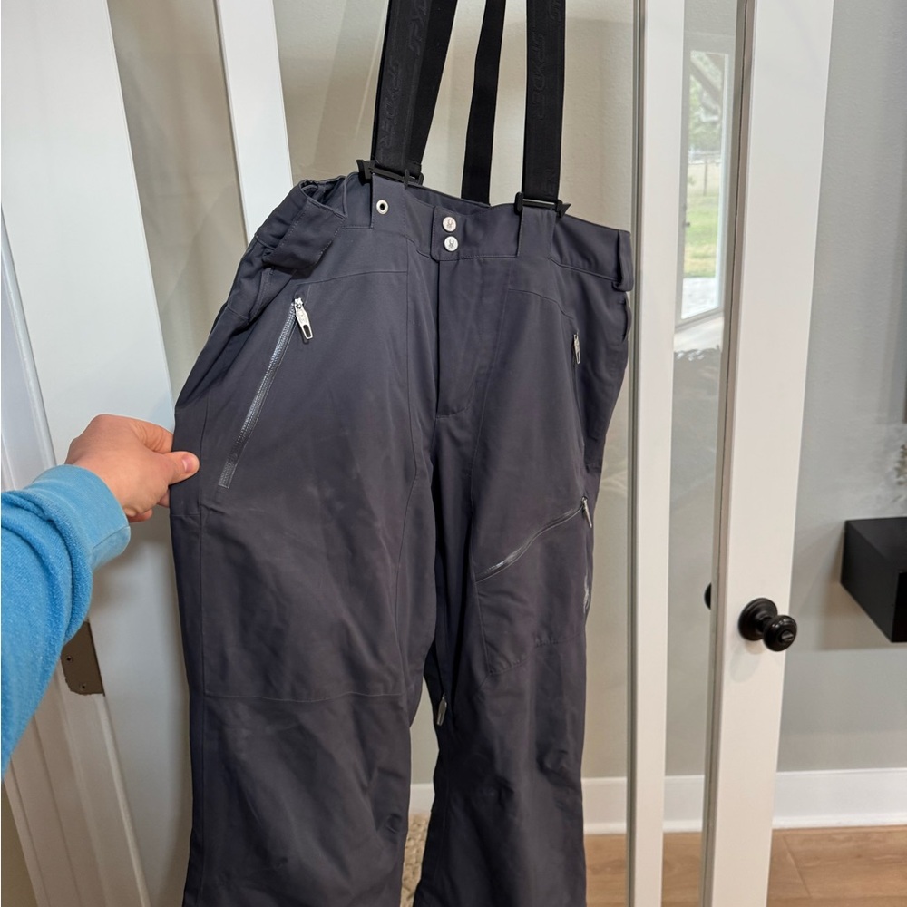 Men's Black Spyder Ski Pants- L